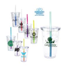 16 oz. Victory Acrylic Tumbler with Mood&trade; Straw - Color Changing