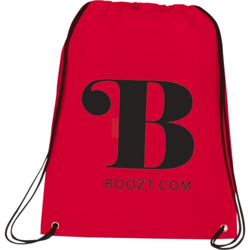 Bags - Drawstring Bags - FlareSeal Red Cinch Bag - Custom Print Ready