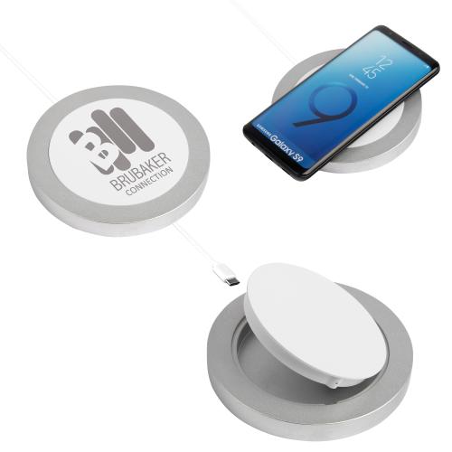 Technology - Wireless Chargers - QiCharge Alloy Wireless Pad - Aluminum, Fast 15W