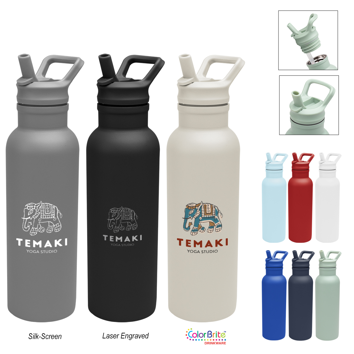 EcoSip 17oz Recycled Stainless Bottle 1395-50418SAG