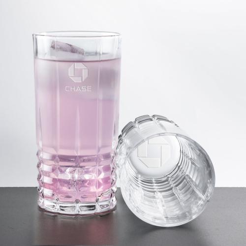 Drinkware - Barware - Hiball Glasses - CrystalSip 12.5oz Etched Hiball Glass
