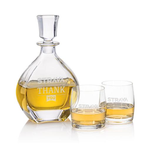 Drinkware - Barware - Gift Sets - CrystalElegance Decanter & OTR Gift Set