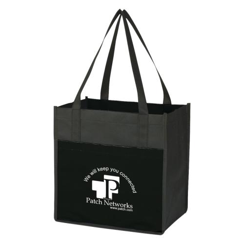 Bags - Tote Bags - Non-Woven - EcoCarry Pro Non-Woven Tote Bag - Black/Lime