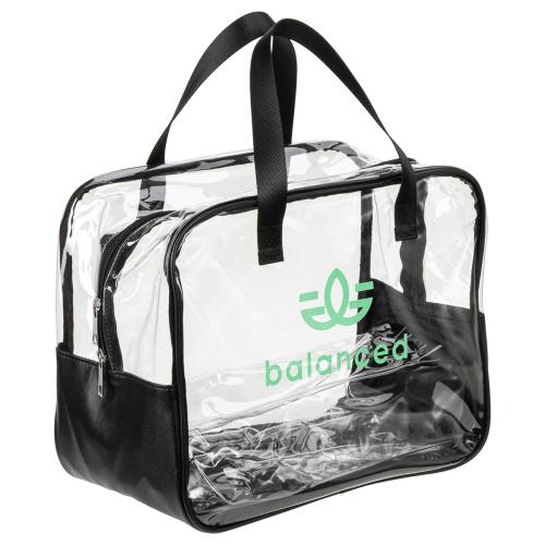 Bags - Tote Bags - Gem Clear PVC Zippered Bag with Easy-Access Shoe Compartment