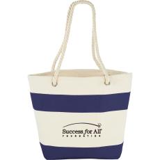 Nautica Stripes Rope Handle Tote - Tote Bags
