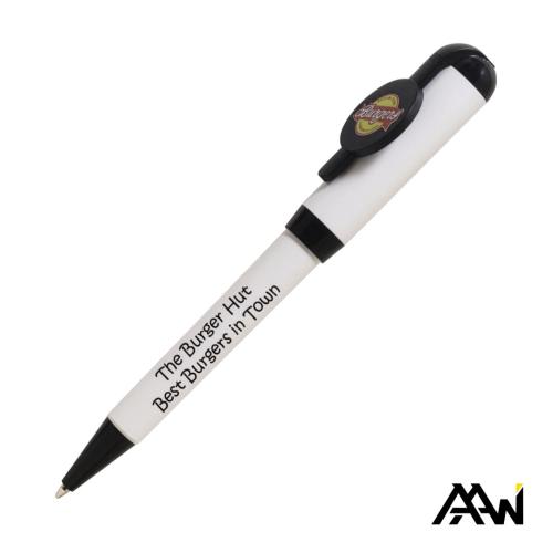 Pens & Writing - Ballpoint Pens - Jumbo VividPrint™ Billboard Twist White Pen - Colored Accent
