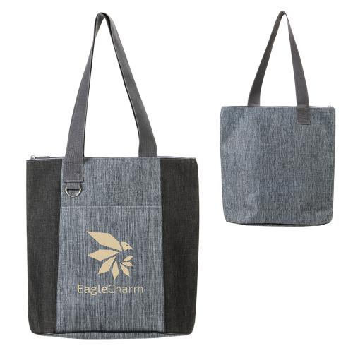 Bags - Tote Bags - KeyClip Heathered Event Tote