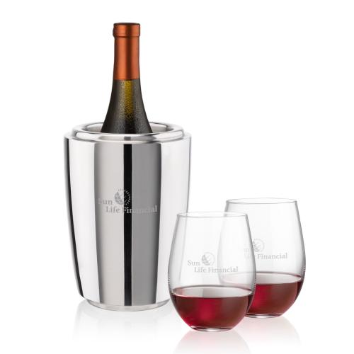 Drinkware - Barware - Wine Buckets - ChillBrilliance Crystal Wine Set