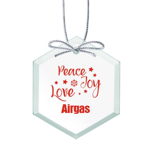Home & Kitchen - Ornaments - HexaGlow Clear Etched Ornament