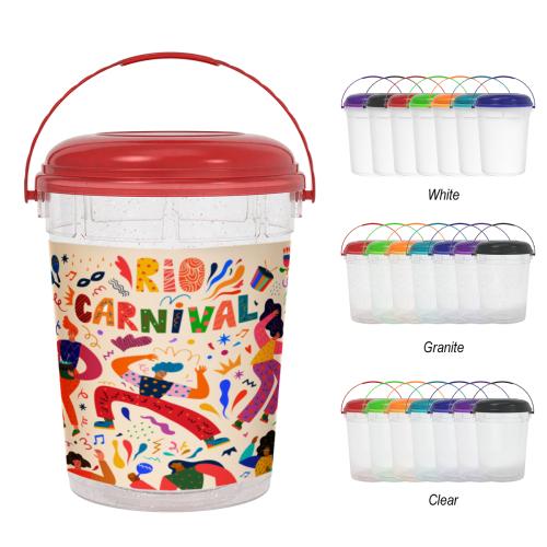 Home & Kitchen - Food Storage Containers - Snap-Nest Pop Bucket 64oz - Poly Pro Colors