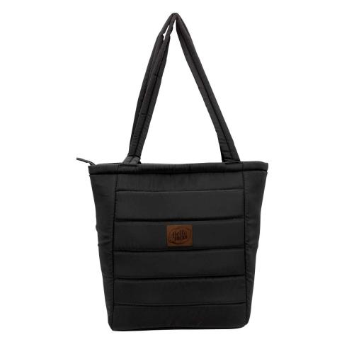 Bags - Backpacks - Otaria&trade; Puffy Recycled Tote Bag, Leather Patch - Laser Engraving