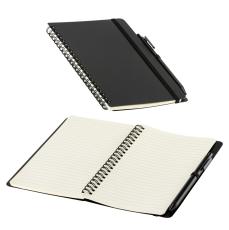 Avignon Repreve&reg; Recycled Hardcover Spiral Notebook with Pen - Bound Journals