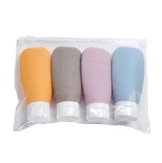 Continental 4-Bottle Travel Set in Zippered Pouch - Health & Wellness