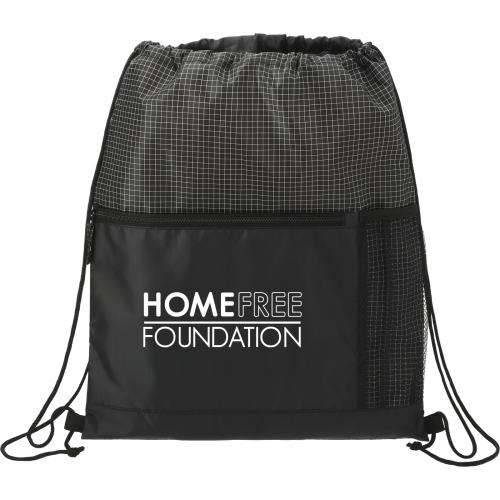 Bags - Drawstring Bags - BreezeGrid Dual Pocket Drawstring Bag