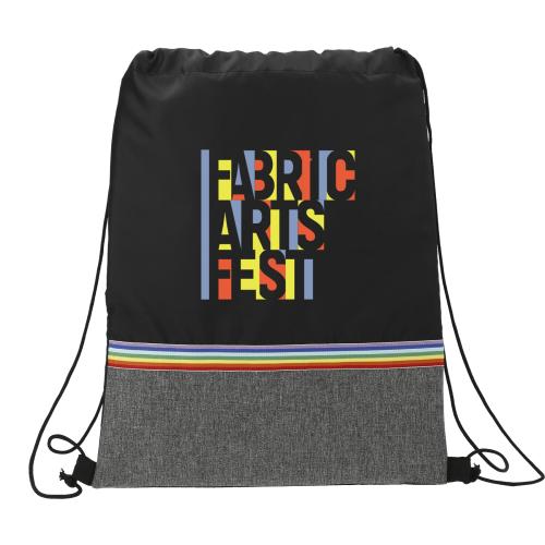 Bags - Drawstring Bags - EcoSplash Rainbow Drawstring Bag