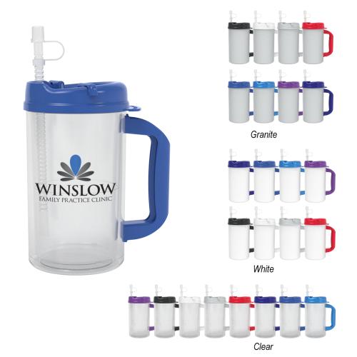 Drinkware - Mugs - ThermoSip 32oz Insulated Handle Mug