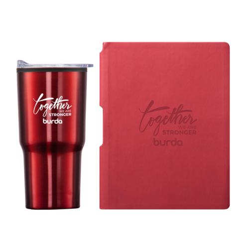 Desk & Office - Journals & Notebooks - Journal Gift Sets - Eccolo&reg; Groove Journal/Bexley Tumbler Gift Set