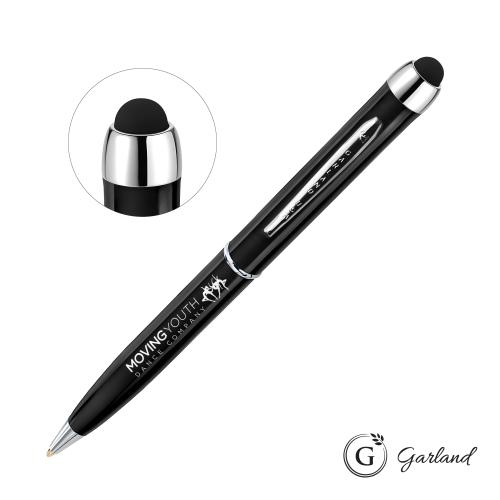 Pens & Writing - Ballpoint Pens - Garland&reg; Stylus Matte Ballpoint Twist Pen - Chrome Accent