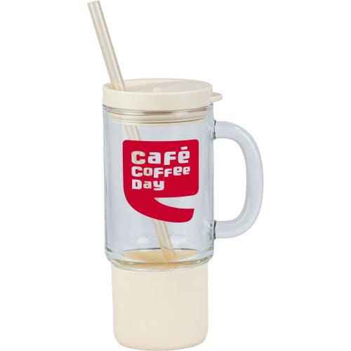 School Swag - Sandbar Serenity 18oz Glass Travel Mug