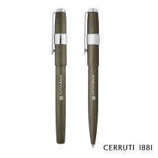 Cerruti 1881&reg; Block Brushed Ballpoint Pen & Fountain Pen Set - Gift Sets