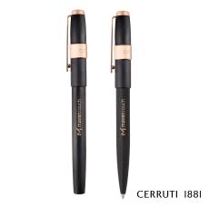 Cerruti 1881&reg; Block Brushed Ballpoint & Rollerball Pen Set - Gift Sets