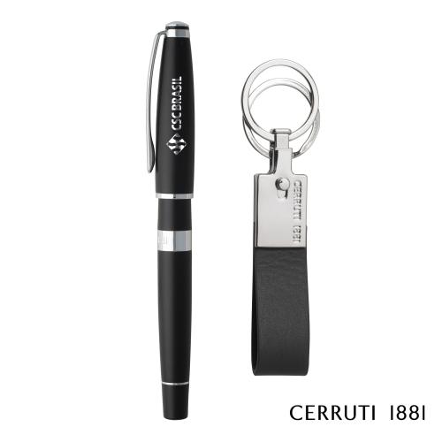 Pens & Writing - Gift Sets - Cerruti 1881&reg; Bicolore Rollerball Pen & Zoon Key Ring Set