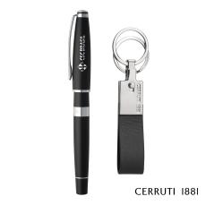 Cerruti 1881&reg; Bicolore Rollerball Pen & Zoon Key Ring Set - Gift Sets
