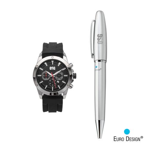 Pens & Writing - Gift Sets - Euro Design&reg; Bernau Watch/Pen Set