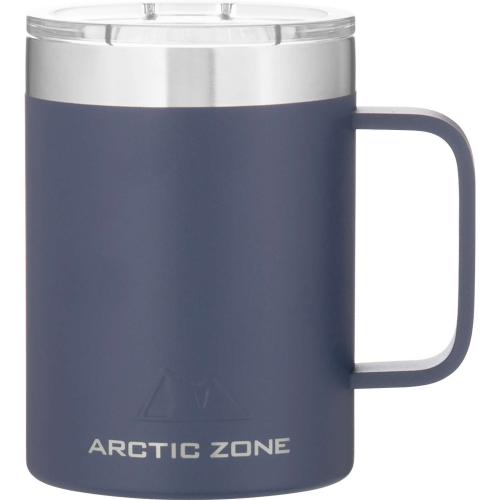 blue and white paper coffee cups Navy Blue Fine Stripes Paper Cups – Party Perfectly main image 1