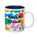 WHITE WITH COBALT BLUE;Blue