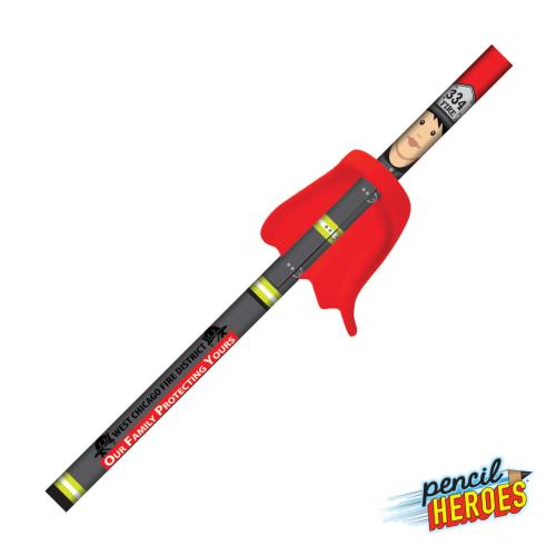 Pens & Writing - Pencils - Pencil Heroes&reg; Hometown Series Female w/Cape Pencil