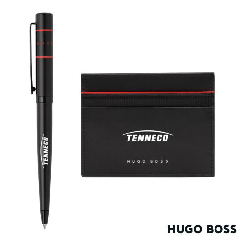 Bags - Wallets & ID Holders - Hugo Boss&reg; Gear Card Holder/Ribbon Matrix Ballpoint Pen