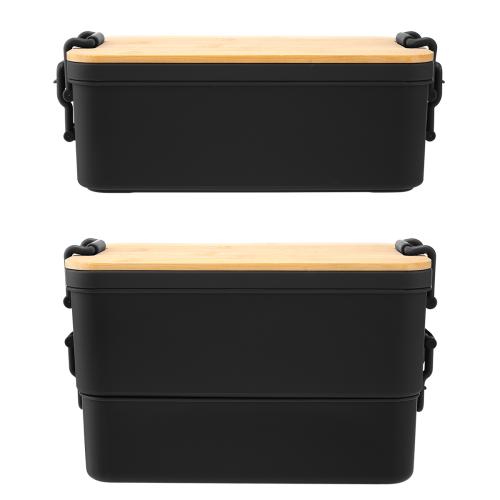 Home & Kitchen - Food Storage Containers - EcoStack Bamboo Bento Box Duo