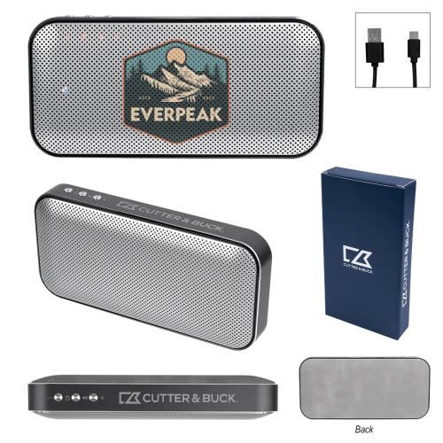 Technology - Power Banks - Cutter & Buck&reg; Aluminum Suede Speaker And Power Bank