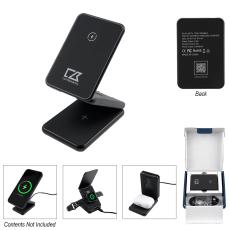 Cutter & Buck&reg; 3-In-1 Magnetic Wireless Charger - Phone Stands