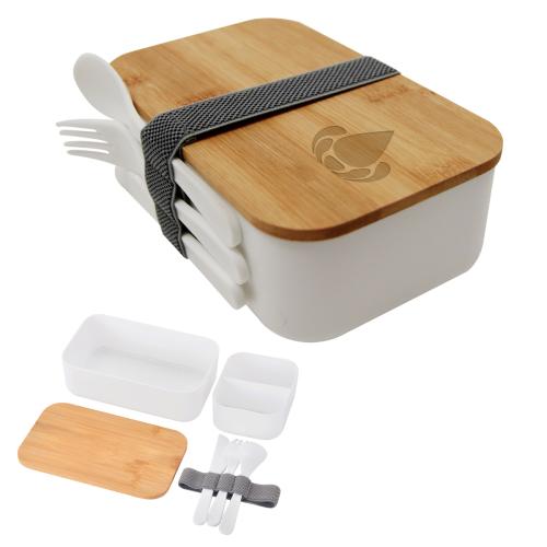 Home & Kitchen - Food Storage Containers - BambooTrove 2-Compartment Lunch Box