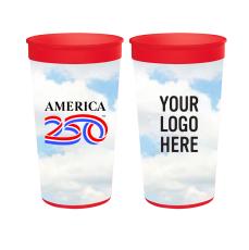America250&trade; 32 Oz. Full Color Big Game Stadium Cup - Plastic Cups