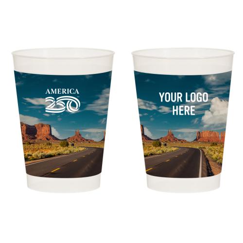 Drinkware - Cups - Plastic Cups - America250&trade; 10 Oz. Full Color Frost Flex Stadium Cup