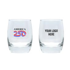 America250&trade; 6 Oz. Full Color Whiskey Glass - Glass Cups & Tumblers