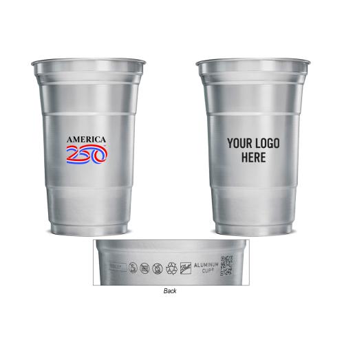 Drinkware - Cups - Plastic Cups - America250&trade; Top Cup By Ball&trade; 20 Oz. Aluminum Cup