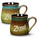 Green 3395 C, Brown 7608 C, Light Blue 2985 C