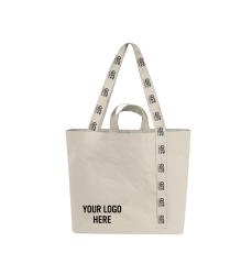 America250&trade; - 14 Oz. Recycled Mono-Strap Canvas Tote Bag - Eco Friendly