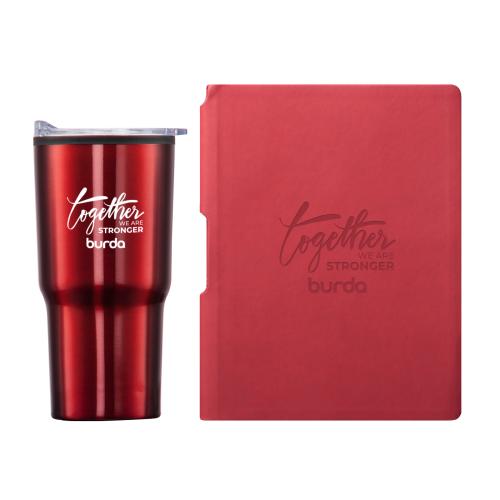 Desk & Office - Journals & Notebooks - Journal Gift Sets - Eccolo&reg; Groove Journal/Bexley Tumbler Gift Set