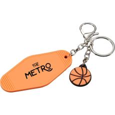SwishKey Sporty Motel Keychain - Orange Charm - Keychains