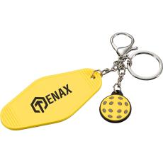 SportyCharm Keylight Clips - Yellow PVC Tag - Keychains