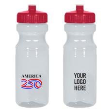 America250&trade; 24 Oz. Poly-Clear&trade; Fitness Bottle - Sports Bottles