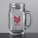 Clarity Handle Glass Jar 16oz - Etch Print