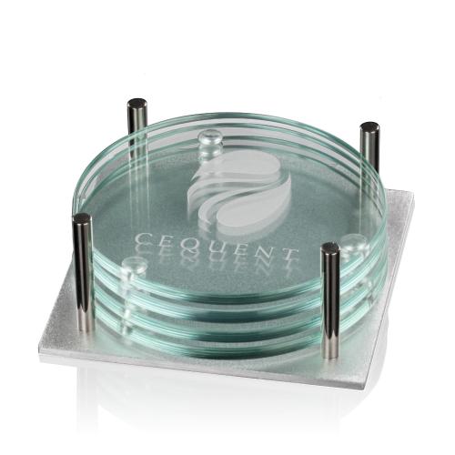 Drinkware - Barware - Coasters - PrismAlum Round Coaster Set