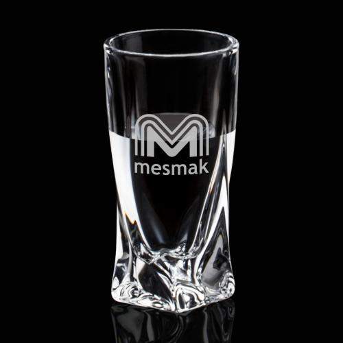 Drinkware - Barware - Shot Glasses - TwistCrystal 1.75oz Etched Shot Glass