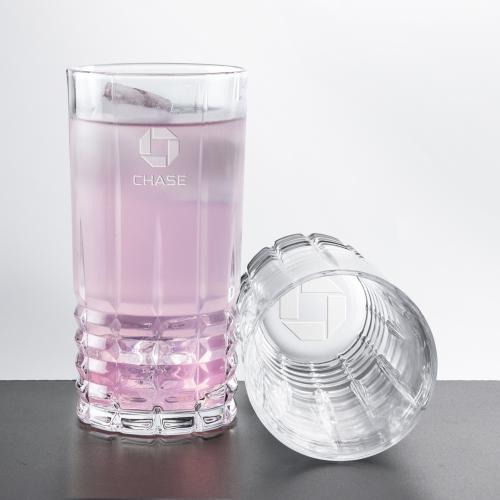 Drinkware - Barware - Hiball Glasses - CrystalSip 12.5oz Etched Hiball Glass